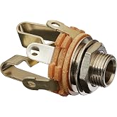 Switchcraft 12B Stereo TRS Female 1/4-Inch Jack with Washer and Nut, Nickel Finish