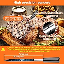 Wireless Meat Thermometer Bluetooth with Ceramics