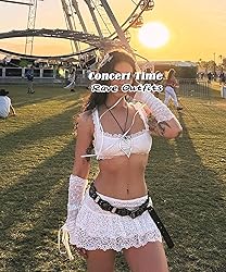 Navneet Women Sexy Y2K Sheer Lace Ruffle Mini Skirt