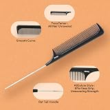 Nimxy Black Pin Tail Comb 23 cm Fine Tooth Parting Hairdressing Barbers view 3