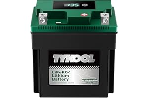 TYKOOL YTX7L-BS-STD 2X Cranking Amps,180CCA,Lithium Iron Phosphate Motorcycle Battery,Digital Readout,Comptitable for Honda,Suzuki Motorycle, Kawasaki ATV, Predator 3500 Generator battery
