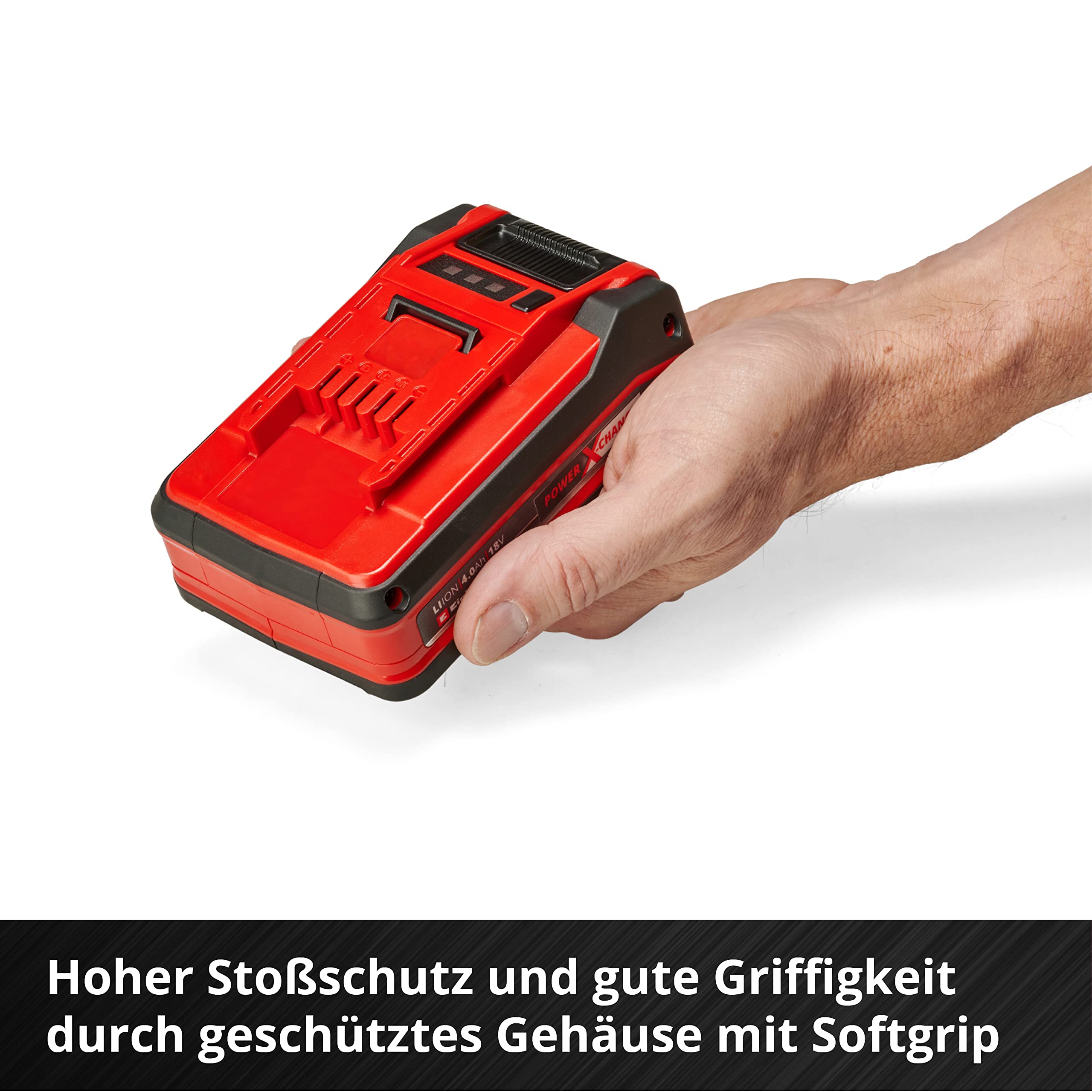Original Einhell 18V 4,0 Ah Power X-Change Plus (18V Akku, universell verwendbar für alle PXC-Geräte, ohne Selbstentladung, 3-Stufen-LED Ladestandskontrolle, angepasste Ladezyklen, ohne Ladegerät) 9