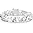 ARGENTO REALE 925 Sterling Silver Solid 6.25MM-12.25MM Miami Cuban Bracelet for Men - Sterling Silver Link Bracelet For Men, Mens Link Bracelets 8 8.5, 9