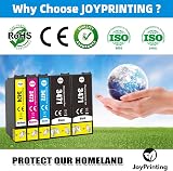 JoyPrinting 34XL T3471 T3474 Ink Cartridges for Epson WF-3720 WF-3725 5-Pack view 9