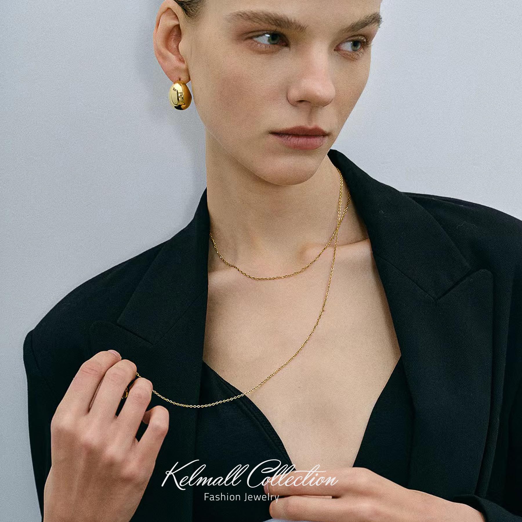 Oval Hoop Earrings for Women