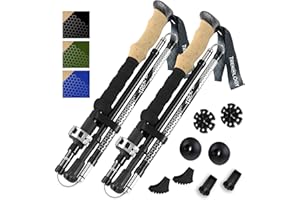 Trekology Trek-Z Collapsible Hiking & Trekking Poles - Balance Support for Seniors, Women, and Men, 2pc Per Set