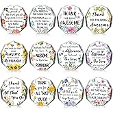 24 Pcs 12 Styles Thank You Plaque 3.54in Acrylic Award Plaque Personalized Coworker Gifts Office Employee Appreciation Gifts for Women Men Friends Teacher Nurses Doctor Family Member
