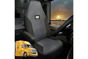 CAT™ Semi Truck Seat Covers – Breathable Mesh Interior Accessories for Big Rigs, 18 Wheelers, & Semis – Universal Fit Truck A