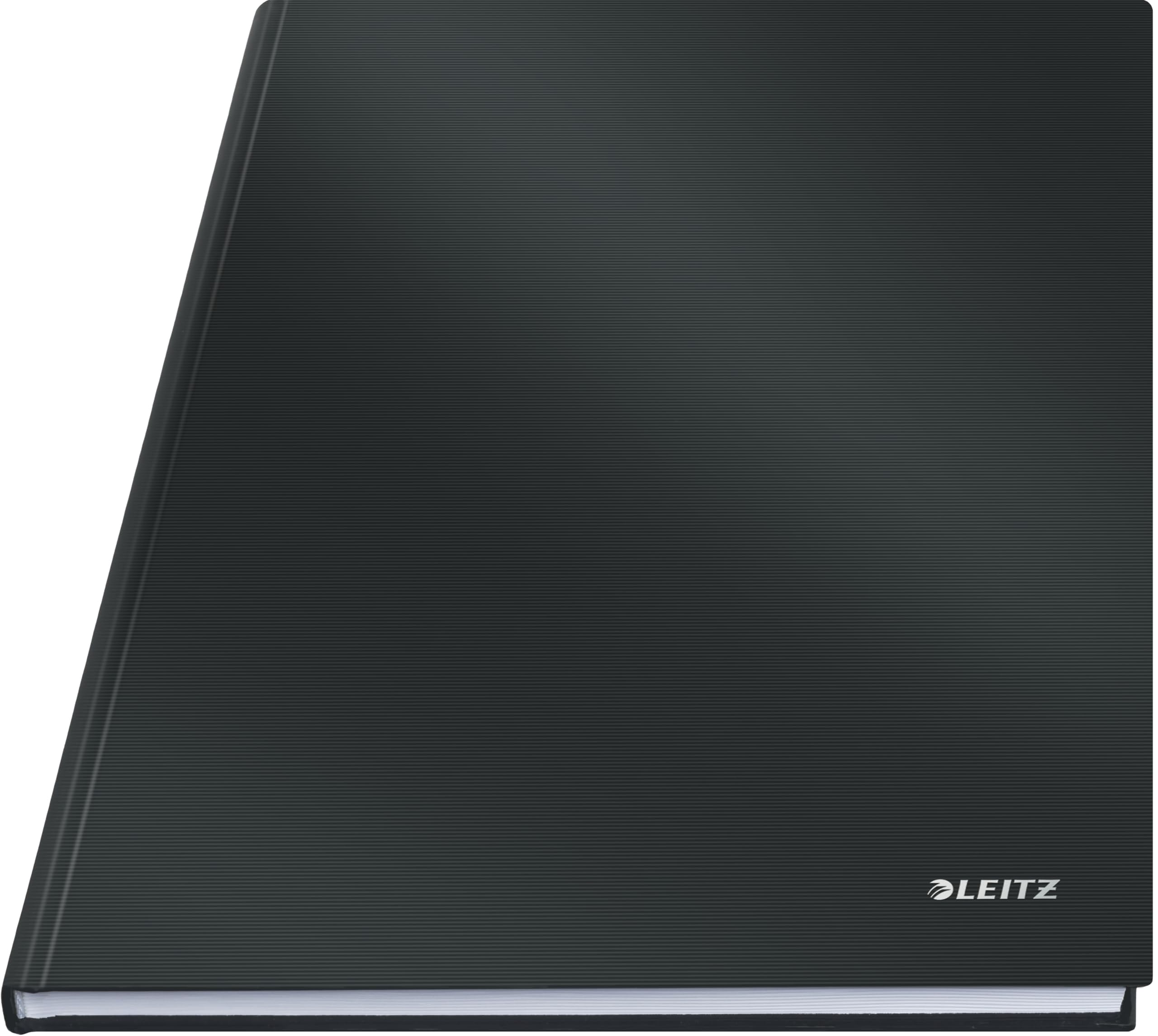 Leitz A4 Squared Notebook, 160 Pages, 80 Sheets of FSC Certified 80 g/m² Paper, Sturdy, Scratch-Resistant Hardcover, For Office, School or as a Diary, Solid Series, Black, 46640095