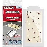 Catchmaster Roach Traps Indoor 6 Pack, Sticky Glue Board Cockroach Traps | Pesticide Free Glue Boards For Roaches, Scorpions, Spiders &amp; Crickets, Sticky Traps For Home, Kitchen &amp; Garage