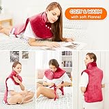 Mia&Coco Comfort Red Electric Heating Pad 60x100cm Back Neck Shoulders 6 heat view 4