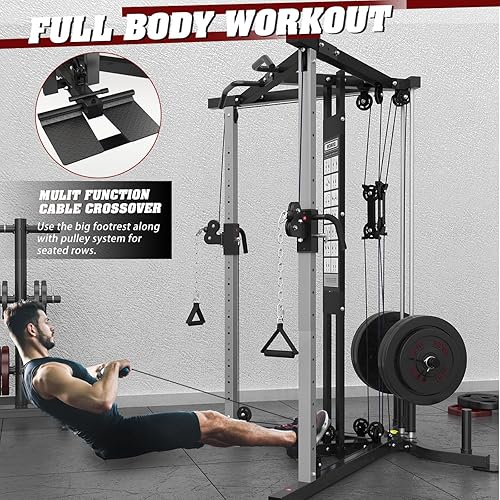 DONOW Cable Crossover Machine, Cable Fly Machine Home Gym System
