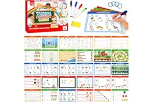 Uranus&No.1 Preschool Learning Activities Handwriting Practice Book for Kids, Toddlers Educational Montessori Toys Learn to Write Tracing Number Letters Workbook for 3 4 5 6 Years Old Kindergarte