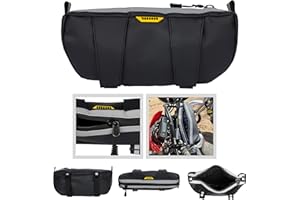 ROBOCUP Handlebar Trail Bag for Adventure Motorcycles, Dirt Bikes, ATV, eBikes | 2L Storage for Tools, Phone, Keys, Snacks | Heavy Duty Water Resistant PVC Material, Glove-Friendly Waterproof Zippers