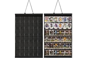 Famaster 36 Cards Display Case - 35PT Graded Sports Card Frame - with PVC Protection & Clear View for Baseball Football Basketball Trading Card Wall Display, Black