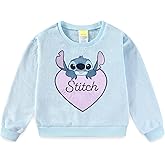Disney Lilo & Stitch Girls Crewneck Wubby Fleece Pullover Sweatshirt for Big Kids