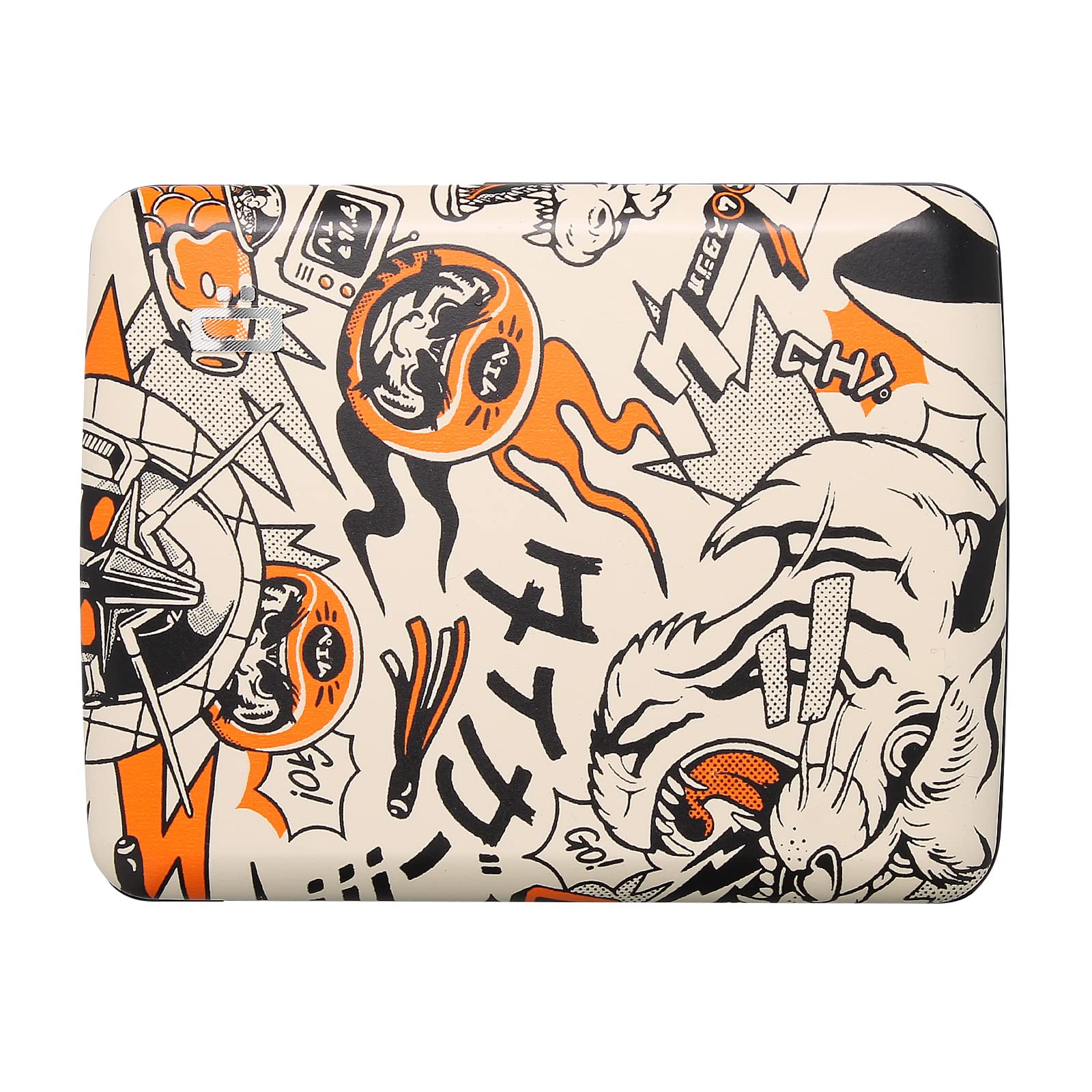 ÖGON -DESIGNS- Aluminum Wallet, Large Capacity with Metal Lock, RFID Protection Against Fraud and demagnetization, Smart Case Oslo Large Model (Covering Paiheme)