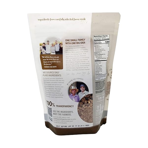 ONE DEGREE GRANOLA QUINOA CACAO, 11 OZ