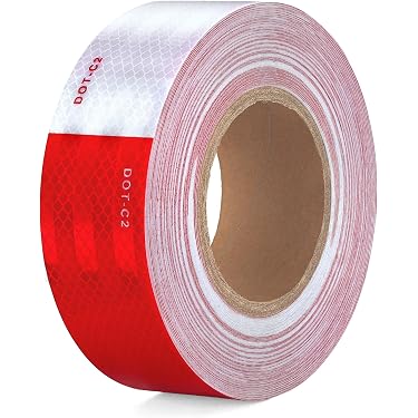 Bande Réfléchissante 3M 610C Rouge - Autocollante, Étanche, 10 Mm X 10 M Pour Sécurité Et Visibilité