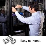 qxayxa 110 Pcs 55 Set Rack Cage Nuts Screws Kit M6x20mm Server Rack Hardware view 4