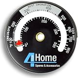 4YourHome Stove Fan w/ Temp Gauge Wood Log Burner Heat Powered Black L120 W215 view 6