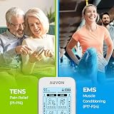 AUVON 4-Channel TENS EMS Machine with 10 Pads 24 Modes 2x2 and 2x4 Electrodes view 5