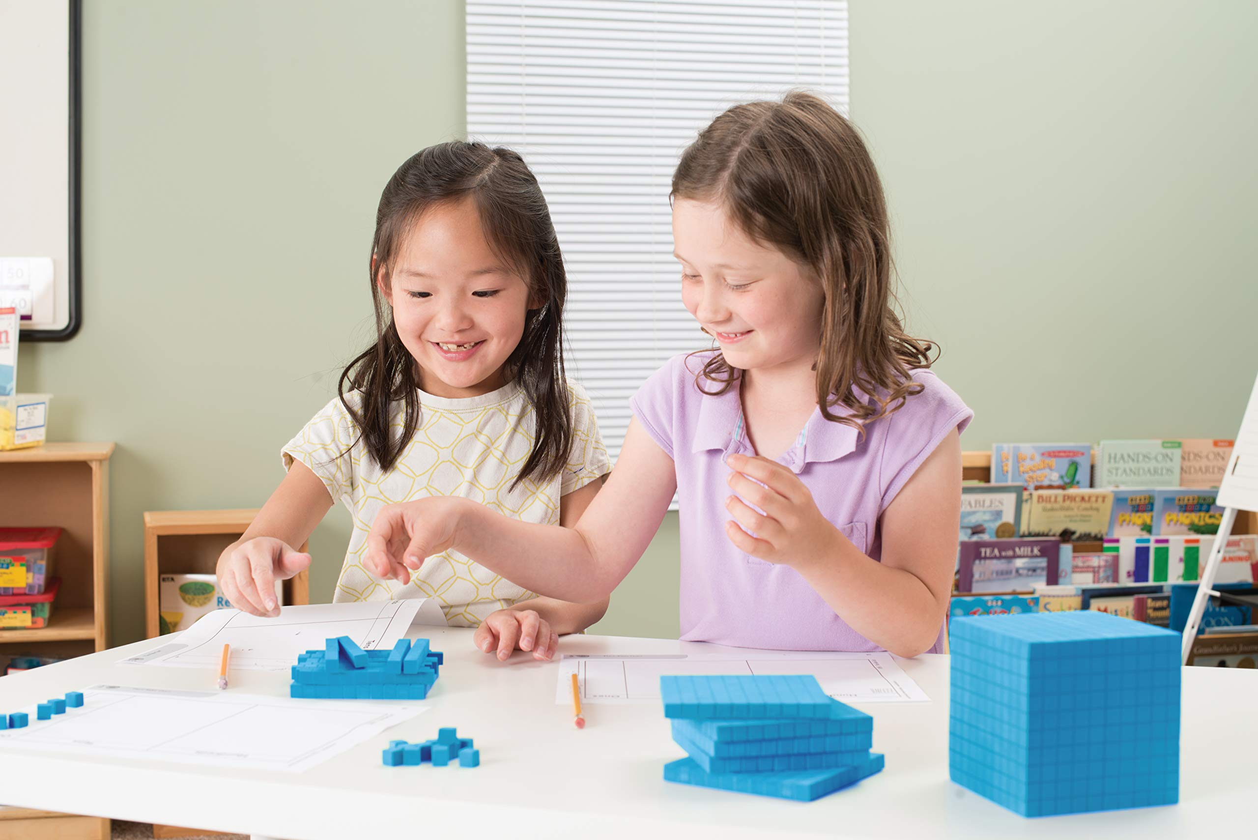 Mua hand2mind Blue Plastic Base Ten Blocks Cube, Place Value Blocks ...