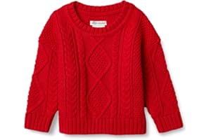Amazon Essentials x Sofia Grainge Babies, Toddlers, and Boys' Cable Crewneck Sweater