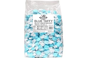 Adams & Brooks Fairtime Taffy – Bulk Blue Candy for Candy Buffets, Blue Raspberry Taffy, Blue Raspberry Candy – 3 Pounds of Candy