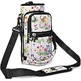 AORTDES 25/32/40/64oz Water Bottle Bag Holder Carrier-Insulated Crossbody Sling Case Sleeve with Strap & Pockets for Men Women Gym Cycling Travel Walking Hiking Camping