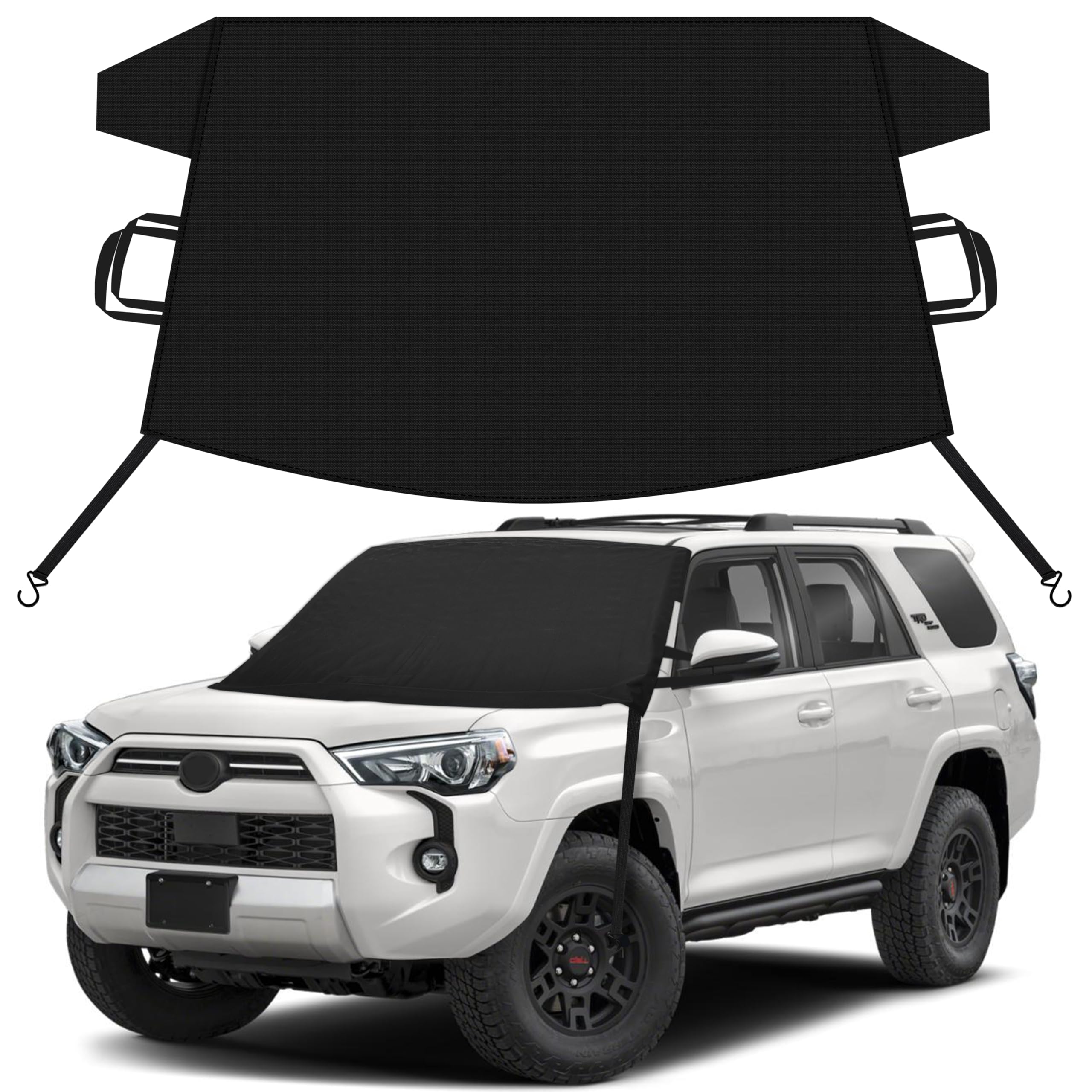 Photo 1 of EcoNour Car Snow Cover Compatible for Toyota 4Runner | Windshield Cover for Ice and Snow with S-Hook Straps | Heavy-Duty 600D Oxford Winter Car Cover, Waterproof & Anti-Slip