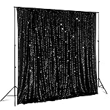 PartyDelight Black Sequin Backdrop 10x10FT