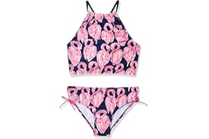 Kanu Surf Girls Daisy UPF 50 Beach Sport Halter Tankini 2-Piece Swimsuit