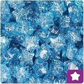 BeadTin Light Sapphire Sparkle 13mm Star Pony Beads (250pcs)