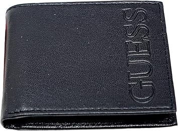 black leather guess wallet