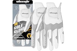 wosofe Golf Gloves for Men’s Left Hand Lycra Korean Nanometer Grip Soft Comfortable Pack of 2
