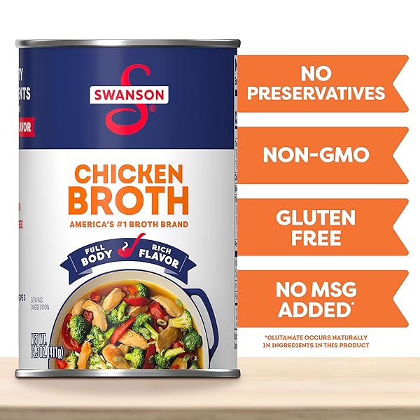 SWANSON CHICKEN BROTH, 14.5 OZ CAN