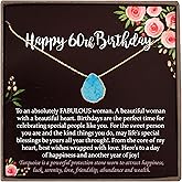 Be Wished Personalized 60th Birthday Gifts for Women, Handmade Necklace with Meaningful Message, Ready to Give Jewelry