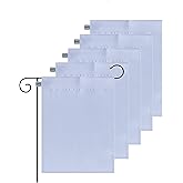 EZHVA 5 pcs 12x18Inch Double-Sided Solid Sublimation Blank Polyester Flags DIY for Garden and Yard Blank Canvas Banner for Vi
