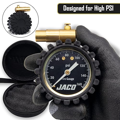 JACO RDX-160 Presta Tire Pressure Gauge for Bikes (10-160 PSI