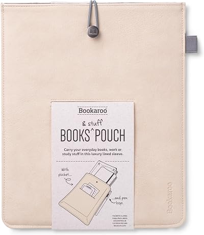 IF Bookaroo Books & Stuff Pouch Cream Leather Look Sleeve