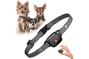 TRAINTAIL Bark Collar for Small/Medium Dogs, No Shock Anti Bark Collar, Rechargeable Anti Barking Collar w/2 Vibration & Beep Modes, Waterproof Shockless Smart Dog Stop Barking Control Device (Black)