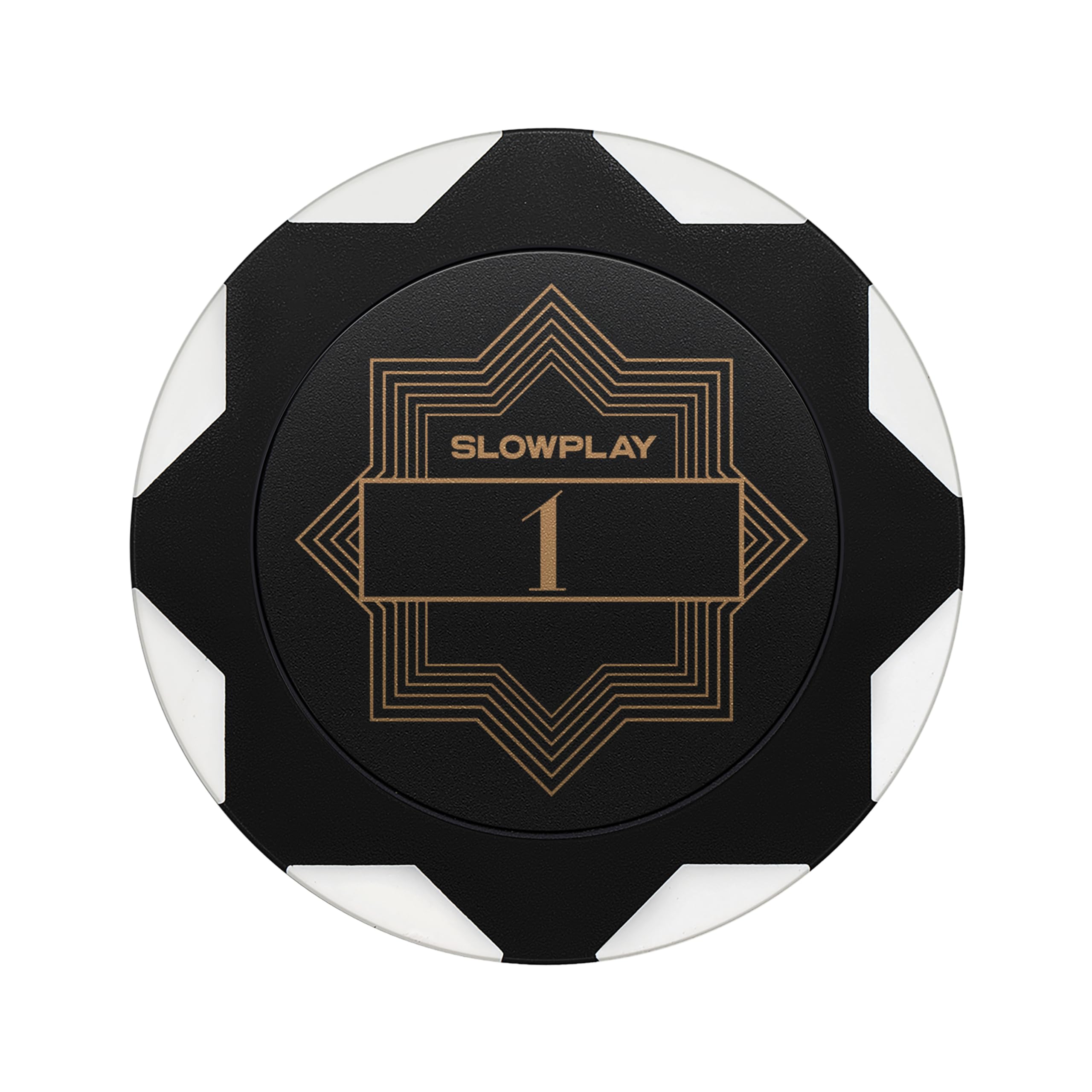 SLOWPLAY Nash Clay Poker Chips, 14 Grams Heavyweight Clay Composite, 40mm Large Chips in Bulk, Pack of 50 with Denomination of 1 — image 1