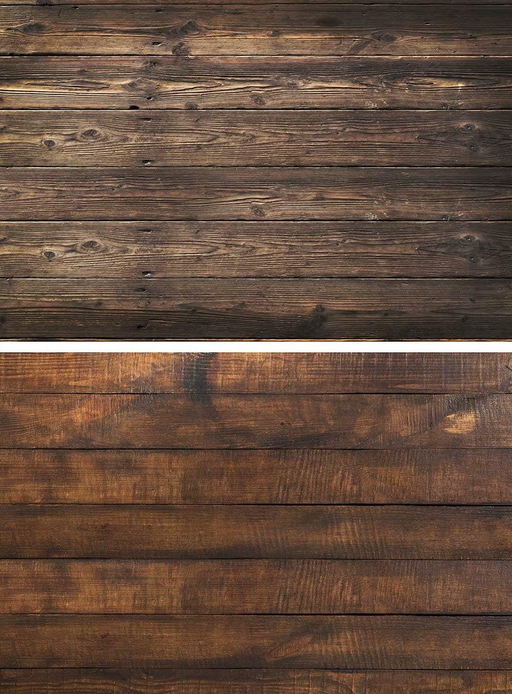 NIVIUS PHOTO 22x33 Inch 2 in 1 Food Photography Backdrops - Double Sided Brown Wood Background - Rolling shipping FUSDP…
