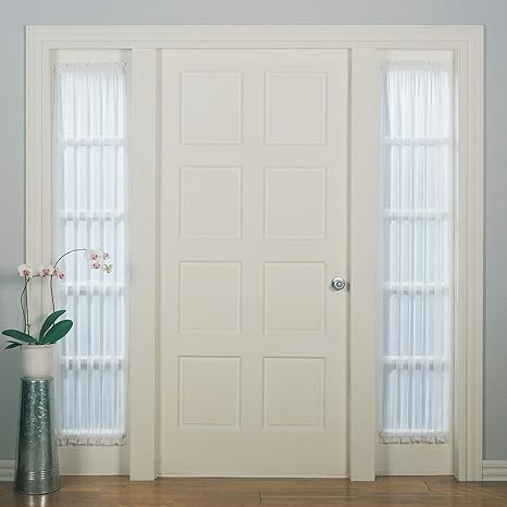 No 918 Emily Sheer Voile Single Curtain Door Sidelight Panel 28