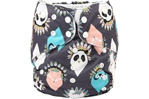 Sigzagor 2 to 7 Years Old Junior Big Cloth Diaper,Nappy,Pocket Reusable Washable,Baby Kids Toddler (American Native Animal)