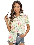 Blueleaf Women's Hawaiian Shirt Soft Cool Floral
