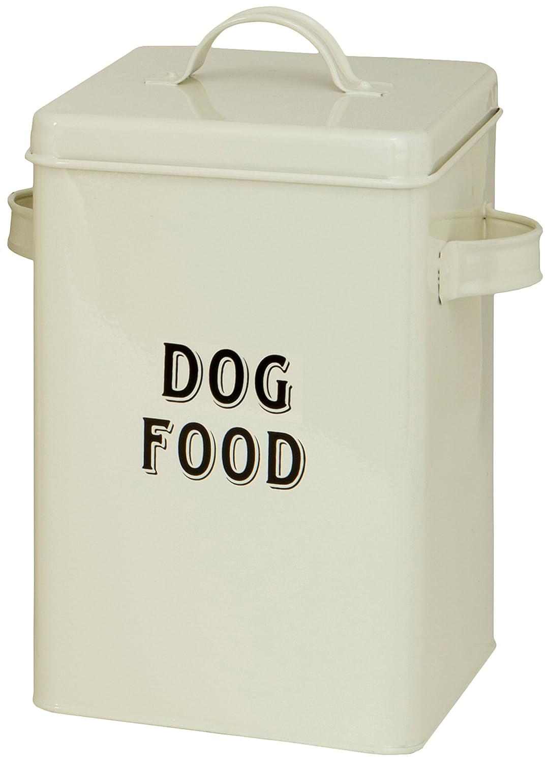 Maturi Cream Metal Dog Food Storage Container Tin with Scoop Amazon.co