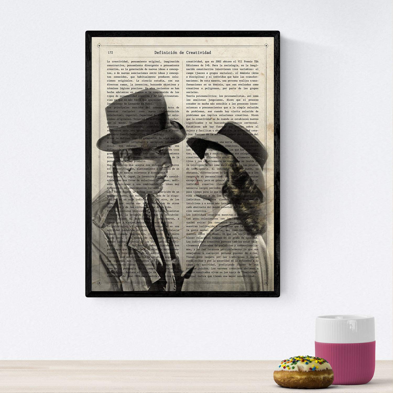 Nacnic Poster of Casablanca. Old sheets Hollywood. Vintage design with definitions film. A4 size