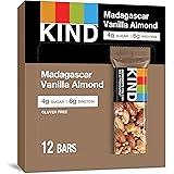 KIND Bars, Madagascar Vanilla Almond, Gluten Free, Low Glycemic Index, 1.4oz, 12 Count